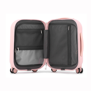 Customized Gifts Multifunctional 18'/20'/24' Trolley Luggage <b>Suitcase</b> with Front Open Design USB Port Cup Holder & TSA Lock - Product Image 2