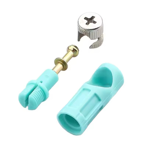 Système de connexion de meubles trois-en-un durable de 8 mm, connecteurs à roue excentrique en fer et nylon, supports d'étagère GQK - Product Image 5