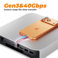 Câble USB-C FPC en forme de L à 90 degrés, mâle-mâle, USB3.2 Gen3, 40 Gbit/s, 100 W PD, charge rapide, 4K 60 Hz, blindage tressé, vente en gros