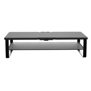 A la venta, soporte de Monitor de escritorio resistente de estilo Industrial de madera, soporte de Monitor de estudio de malla de hierro doble para ordenador portátil - Product Image 2