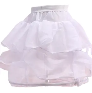 2 layer ruffled kids baby girl gowns performance children's Dress Ballet petticoat bustle elastic waist with lace petticoat
