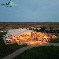 Tentes en forme de A pour mariages 200 personnes imperméable élégant chapiteau Transparent personnalisé en aluminium tentes de fête de luxe en plein air