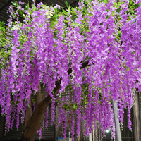 Arbre artificiel de glycine de 3 m de haut, de qualité supérieure, écologique, pour plafond intérieur, aspect naturel, durée de vie de 10 ans, idéal pour les mariages