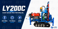 Foreuse rotative hydraulique diesel Liyo Crawler pour puits d'eau, avec boîte de vitesses, pompe, moteur, portable, pour usage agricole et de construction, 200m
