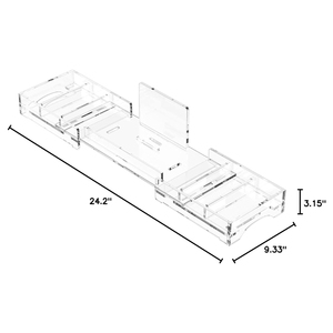 Plateau de baignoire extensible en acrylique transparent, organiseur de salle de bain de luxe, table de bain, organisateur de spa, <span class=keywords><strong>support</strong></span> pour vin et tablette - Product Image 4