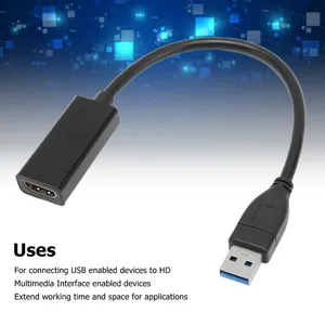Adaptateur multimédia USB 3.0 vers HD 1080P 60HZ, vitesse 5 Gbps, <span class=keywords><strong>convertisseur</strong></span> vidéo portable, fabriqué en Chine continentale, compatible avec les PC Windows - Product Image 4