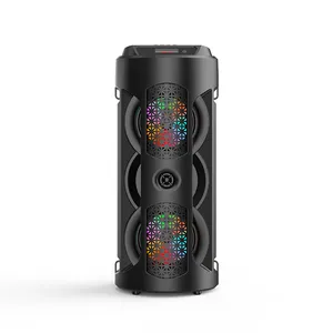 ZQS-4243 paar 4 "Party Licht Lautsprecher Mikrofon LED Beleuchtung Wireless Karaoke DJ Portable BT Lautsprecher Sound Box Batterie Kunststoff 4