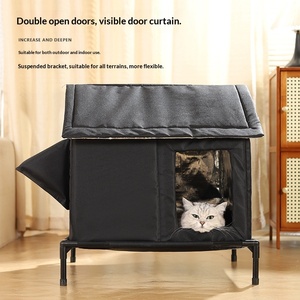 Cuccia per Cani e Gatti da Esterno, Solida, Impermeabile e Isolata, Tenda Rialzata per Più Animali, Uso Invernale - Product Image 4