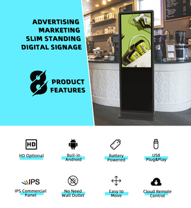 MWE Écran interactif LCD Android 43 pouces pour publicité, affichage numérique vertical tactile, stock US/UE MWE813 Mal - Product Image 2