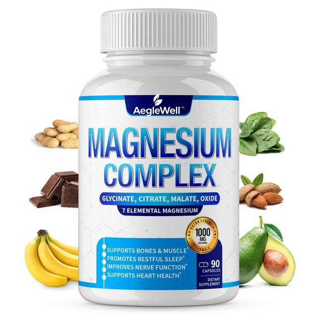 OEM/ODM Private Label AegleWell Magnesium Complex Magnesium Citrate Capsules Sleep Supplement Muscle Relaxation