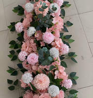 Guirlande de fleurs artificielles en forme de rose pour centre de table de mariage 100/120/200cm, guirlande florale faite à la main, décoration de fête