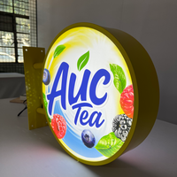 Boîtes lumineuses publicitaires en acrylique personnalisées avec logo, double face, éclairées par LED, éclairage extérieur, enseigne lumineuse pour magasin, boîte lumineuse pour café