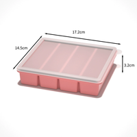 Bac à glaçons à 4 grilles avec couvercle Moules à glaçons pratiques pour boissons froides Couvercle transparent pour machine à glaçons avec boîte de rangement