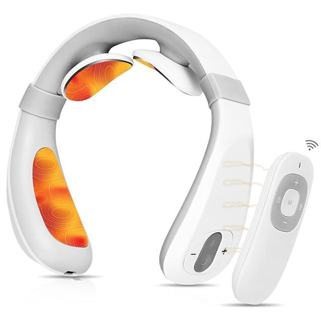 Custom logo Wholesale Wireless Remote Control Portable Smart Neck Care Warmer Heating Electronic Cervical Neck Massager Machine