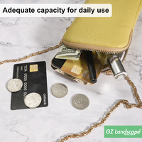 Pochette de luxe vert avocat personnalisée pour téléphone portable large chaîne métallique épaisse en acrylique petits sacs à bandoulière en cuir PU pour femmes