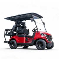 Voiturette de golf électrique 4 places 72V alimentée au lithium, buggy tout-terrain pour club de golf et station balnéaire
