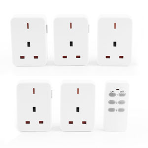 1 пульт дистанционного управления и 5 розеток 3120W/13A дистанционный беспроводной разъем Великобритании RF433Mhz комплект выключателей света - Product Image 1