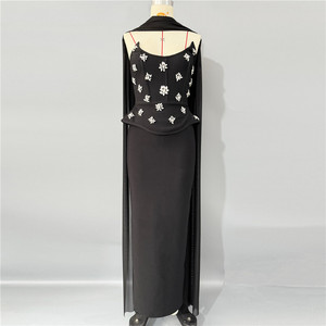 GX- Nuovo <span class=keywords><strong>Abito</strong></span> - Abbigliamento Femminile alla Moda dall'Europa e dall'America, <span class=keywords><strong>con</strong></span> <span class=keywords><strong>Spacco</strong></span> e Gonna Lunga, Adatto per Occasioni Serali. - Product Image 5