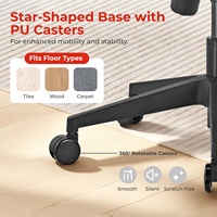 Chaise de bureau ergonomique pivotante noire à dossier haut réglable en maille, idéale pour le télétravail – Offre spéciale