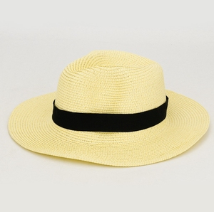 Vente en gros de logo personnalisé Fadora nouveau design à bord court Trilby papier Sombrero Panama Fedora chapeau de paille casquette pour hommes et femmes - Product Image 4