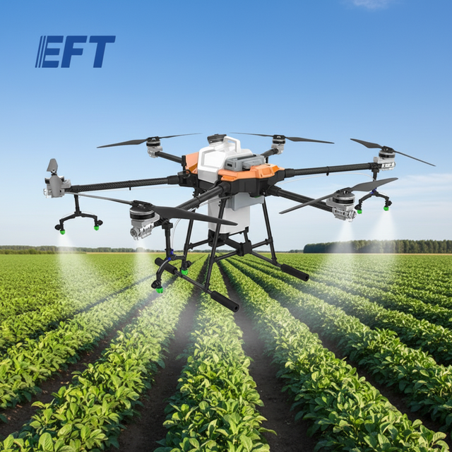 High Efficiency 6-axis 10Liter Pesticides Spray Payload 10kg EFT G610 UAV Agricolas for Orchard Farms Plant Protection