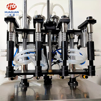 Machine de remplissage automatique de bouteilles en verre à 4 têtes haute efficacité pour liquides (savon, miel, lait) avec emballage en sachets