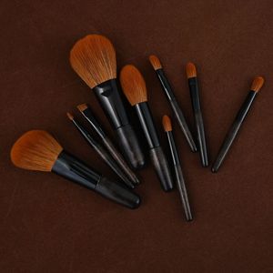Set de 9 Brochas de Maquillaje de Pelo de Ardilla con Vástago Negro, Suaves para Corrector, Polvo, Colorete, Iluminador, Rostro, Ojos y Sombra de Ojos - Product Image 2