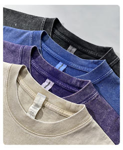 HG8900 T-shirt en coton de qualité supérieure, personnalisable avec logo, coupe oversize, délavé à l'acide, effet minéral, style vintage et lourd - Product Image 4