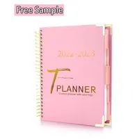 Gratis Monster Custom Gold Spiraal 2022-2023 A4 A5 Wekelijkse Dagelijkse Planner Notebook Printen