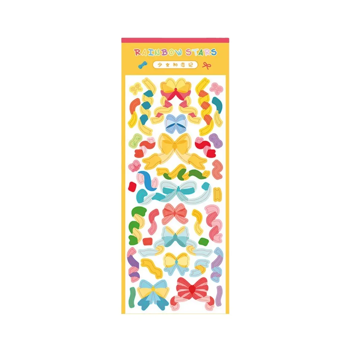 Mohamm 3 fogli serie Rainbowsky adesivi decorazione colorato conto mano materiale