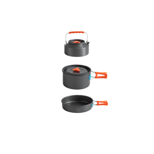 Juego de Utensilios de Cocina para Acampar al Aire Libre, 3 Piezas, Sartén Antiadherente de Aluminio, Olla, Hervidor, Juego de Cocina para Senderismo y Picnic, Personalizado OEM, Portátil - Product Image 6