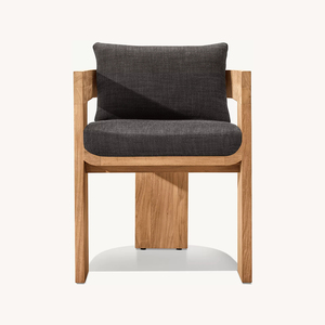 עמיד מינימליסטי עץ טיק חיצונית סט אוכל סט שולחנות אלגנטיים לשימוש חיצוני בפטיו גן מסיבה - Product Image 2