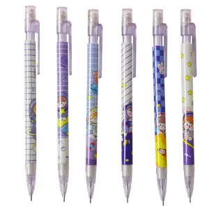 Lápices mecánicos de plástico de alta calidad, recarga de plomo HB, lápiz automático de 0,7mm y 0,5mm para dibujar y escribir