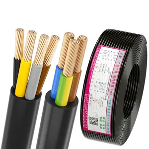 Hot 2 3 4 Core 4mm2 6mm2 10mm2 16mm2 Copper Electrical Cable Flexible PVC House Wiring Electric Wires
