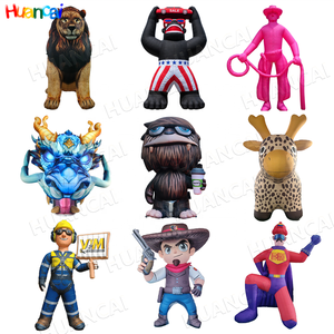 Custom Inflatable Model <strong>Giant</strong> Inflatable Advertising Logo <strong>Bodybuilder</strong> 3D Cartoon Background LED Brand Promotion Event Decoration - Product Image 3