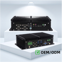 Low Power Industrial Computer 6 Serial Ports Din-Rail Mount Mini PC Digital Signage KIOSK 24/7 Operation Industrial Pc Win/Linux
