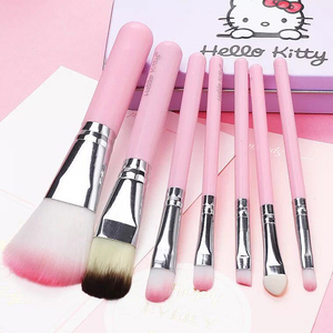 Japonais Dessin Animé <span class=keywords><strong>Hello</strong></span> <span class=keywords><strong>Kitty</strong></span> Rose 7 pièces maquillage Brosse Kit Beauté Ensemble De Voyage de Marque Privée - Product Image 3