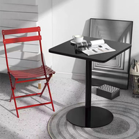 Meubles de bar de luxe de haute qualité, tables de bar carrées, table haute minimaliste, petite table pour librairie, hôtel, pub, fête