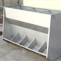 Mangeoire double face en acier inoxydable durable pour porcs, robuste, pour l'élevage porcin - Offre Spéciale