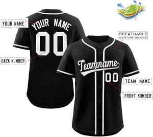 Maillot de baseball de haute qualité pour hommes, chemises de baseball brodées imprimées avec logo personnalisé, maillot sublimé respirant - Product Image 3