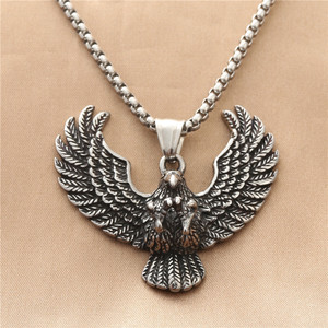 Collar de Acero Inoxidable con Colgante de Águila para Hombre, Estilo Punk Retro, Amuleto Animal 19044 - Product Image 1