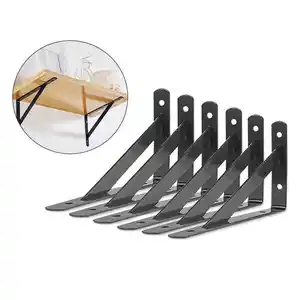 90 Degree Wall Mounting Corner Bracket Stainless Steel Angle Triangle Adjustable Table Bench Support Folding Brackets