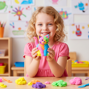 Lot de pâte à modeler en mousse souple OEM en gros, kit créatif pour enfants, pâte à modeler colorée, boue de neige, vente chaude, bricolage, best-seller - Product Image 3