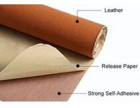 Cuir synthétique PVC auto-adhésif pour revêtement de spa, canapé, meubles, cuir synthétique double face PU