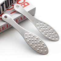Lime à pied professionnelle en acier inoxydable meuleuse de callosités pierre de pédicure Double élimination de la peau morte Kit de soins de soins-Stock