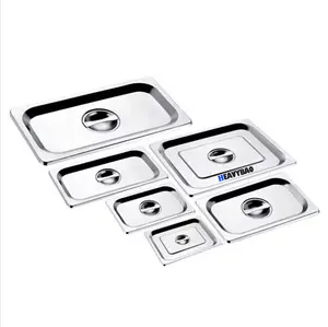 Heavybao Hotel Equipment Multi Sizes GN Pans Stainless Steel Cover Lid