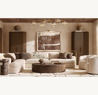 Fauteuil de salon intérieur luxueux avec cadre arrondi et détails raffinés