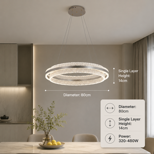Lámpara de araña moderna regulable con control remoto, LED tricolor, cristal y hierro, para comedor, sala de estar, hotel, villa, decoración del hogar. - Product Image 3