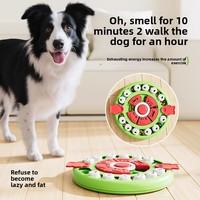 Jouet de puzzle pour chiots - Tapis olfactif amusant et distributeur de nourriture anti-ennui en plastique au design de dessin animé