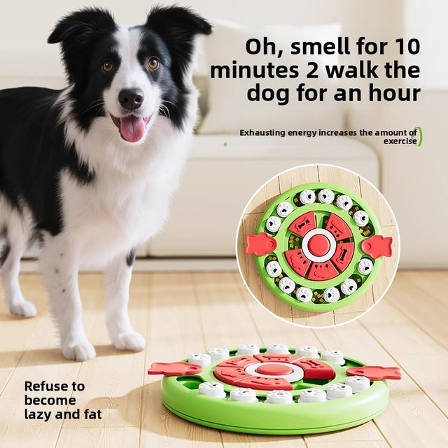 Dog Puzzle Toy for Puppies-Boredom Relief Fun Sniffing Mat & Puzzle Feeding Plastic Cartoon Design